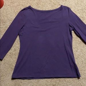 🟡 3/$15 Plum Colored Three-Quarter Sleeve Top